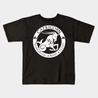 Savage Capricorn Zodiac Antisocial Astrology Kids T-Shirt